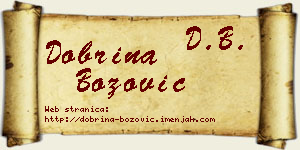 Dobrina Božović vizit kartica